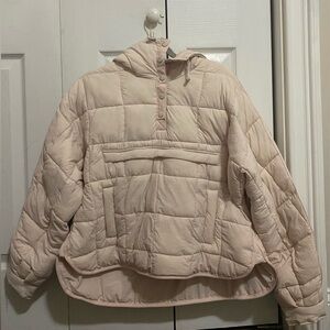 Free People Pippa Packable Pullover Puffer in Light Pink- Size XS